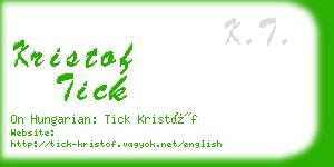 kristof tick business card